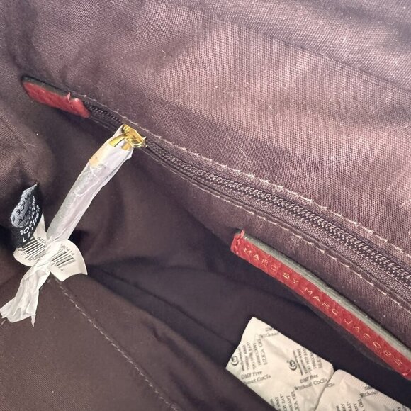 MARC JACOBS HAIL TO QUEEN DIANA RED MULTI PEBBLED LEATHER SATCHEL SHOULDER BAG - Picture 8 of 11